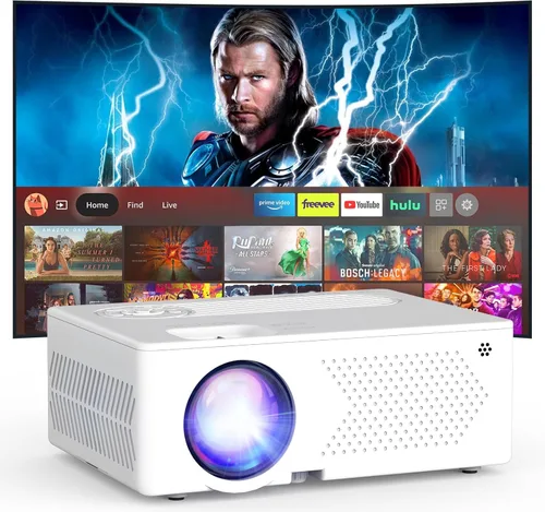 Proyector de película Bluetooth WiFi 5G, proyector real nativo 1080P para exteriores para películas de cine en casa, sincroniza smartphone,