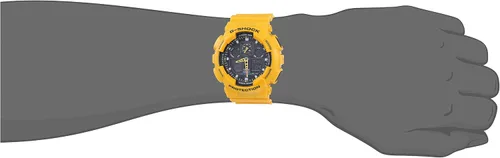 Miniatura 5 de Casio Reloj G-Shock GA100A-9A para hombre NegroAmarillo Reloj de cuarzo cronógrafo