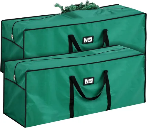 Miniatura 7 de Paterr Paquete de 2 bolsas de almacenamiento para árbol de Navidad de 7.5 pies, Oxford 600D resistente al agua para árbol de Navidad artificial