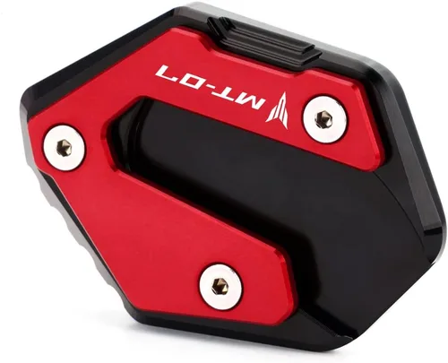 Miniatura 4 de Modeer Para Ya.maha MT07 FZ07 2014-2024 extensión del soporte lateral de la motocicleta Ampliar placa pad mt 07 fz 07 accesorios color rojo