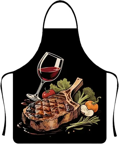 LIUSM Divertido delantal de cocina para barbacoa, delantales de trabajo, regalos creativos de cumpleaños