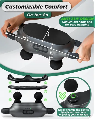 Miniatura 3 de Lunix Masajeador LX26 FSA para piernas y cuerpo completo, masajeador de vibración de mano para aliviar el estrés, relajación y comodidad muscular