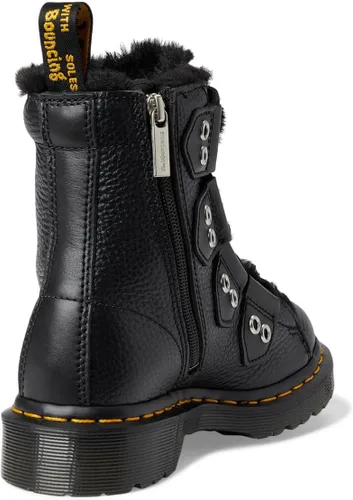 Miniatura 5 de Dr. Martens Botas de combate con forro de piel de encaje a punta 1460 para mujer