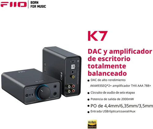 Miniatura 3 de FiiO K7 DAC de escritorio y amplificador