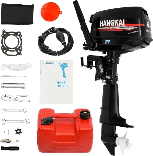 Miniatura 11 de Motor fuera de borda de 2 tiempos 3.5HP, motor de barco marino de pesca resistente, motor de kayak, motor de barco fuera de borda Hangkai de 2500 W