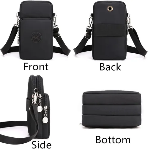 Miniatura 2 de Bolsa de viaje para teléfono celular, bolsa cruzada para Galaxy S25 Ultra S24 Ultra S25+ S24 FE A16 A36 Moto G 5G 2025 OnePlus 13 Negro