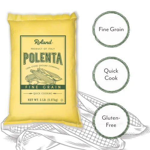 Miniatura 4 de Roland Foods Polenta amarilla de grano fino de Italia, alimento importado especializado, bolsa de 5 libras, paquete de 1