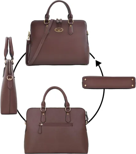 Miniatura 5 de Dasein Bolsos de mano de dos tonos para mujer, bolso de trabajo de hombro