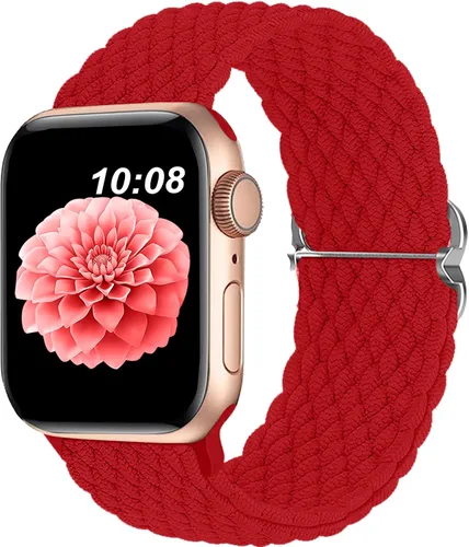 Miniatura 10 de Compatible con la Correa de Apple Watch 38mm 40mm 41mm 42mm 44mm 45mm 46mm 49mm para Mujeres y Hombres, Correa de Apple Watch Elástica y Trenzada