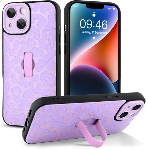 Miniatura 49 de Funda compatible con iPhone 17 Pro Max con correa de mano para los dedos, funda de teléfono con estampado de leopardo y guepardo para mujeres