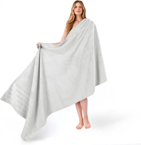 Miniatura 20 de American Soft Linen - Juego de 4 toallas, 100% de algodón turco, 27 x 54 pulgadas, tamaño extragrande, toallas para la ducha, color amarillo