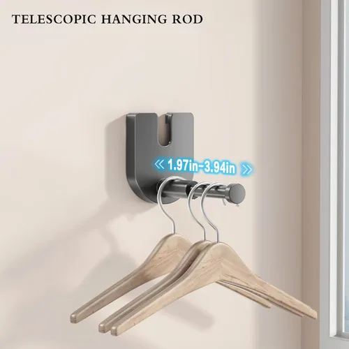 Miniatura 6 de CICUFY Tendedero retráctil para interiores, línea de ropa que no se hunde al aire libre, tendedero resistente de 13.7 pies con varilla telescópica