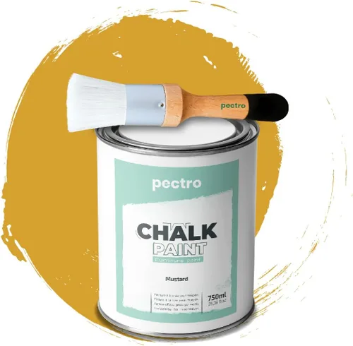 Miniatura 15 de Pintura de tiza para muebles, 25 onzas líquidas (25.4 fl oz) + pincel especial para pintura de tiza, pintura para muebles, sin lijar ni imprimar