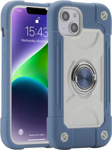 Miniatura 19 de MARKILL Funda compatible con iPhone 15 de 6.1 pulgadas con soporte integrado, [grado militar resistente de cuerpo completo] protección contra Rosa