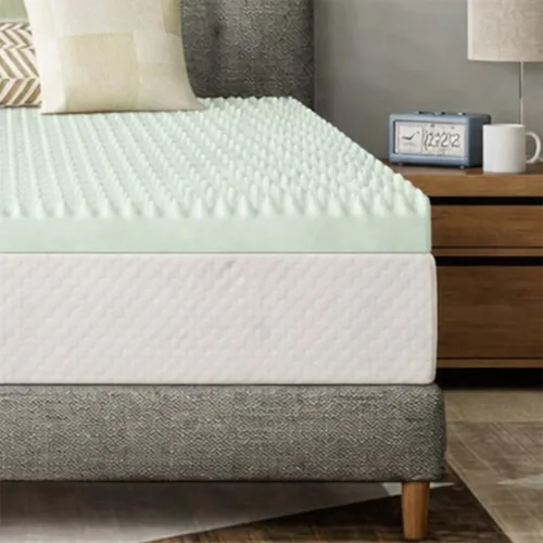 Miniatura 3 de Treaton, 1-Inch Convoluted High Density Foam Mattress Topper, CertiPUR-US Certified for Superior Comfort and Support, Queen, Green