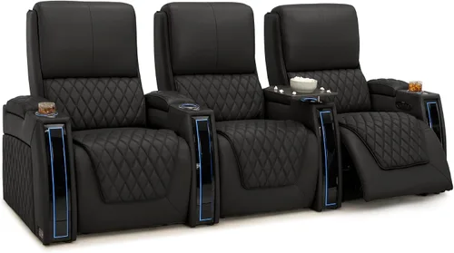 Miniatura 22 de Seatcraft Apex Zero-Gravity CoolZero - Asiento de cine en casa de cuero italiano, reposacabezas eléctrico, lumbar eléctrico, reclinable eléctrico