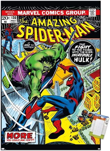 Miniatura 12 de Marvel Comics Amazing Spider-Man #120 - Póster de pared, 22.4 pulgadas de largo x 14.7 pulgadas de ancho, versión enmarcada en caoba Versión