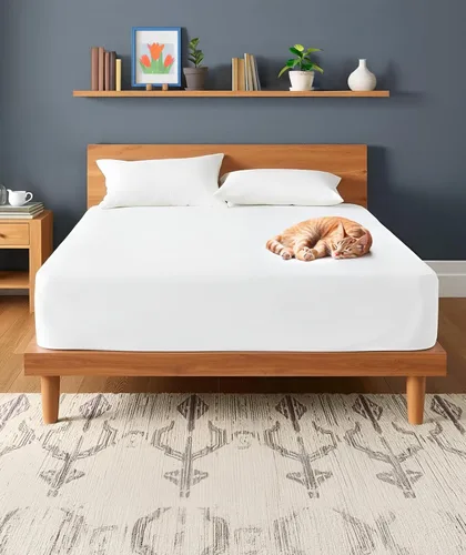 Miniatura 9 de Everlasting Comfort Protector de colchón prémium tamaño Queen, impermeable e hipoalergénico, diseño silencioso, funda lavable, bolsillo profundo