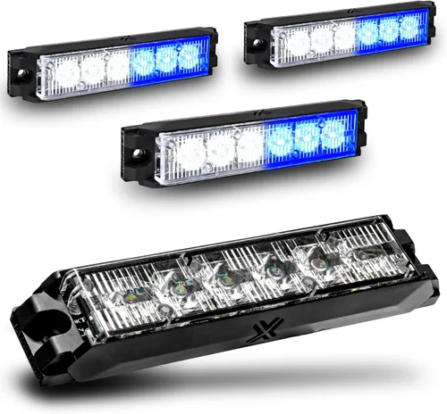 Miniatura 31 de LAMPHUS NanoFlare - Luz de advertencia estroboscópica de 5 pulgadas y 6 W, color blanco ámbar, luz de advertencia estroboscópica para parrilla