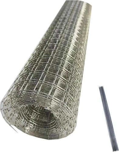 Miniatura 7 de Malla de alambre galvanizado de acero inoxidable Tamaño: calibre 19, 1 pulgada, 16 pulgadas x 8 pies, malla de alambre soldado de acero inoxidable