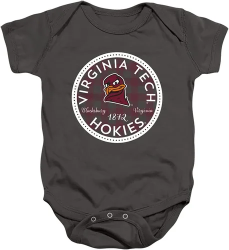 Virginia Tech Insignia oficial a cuadros unisex para bebé