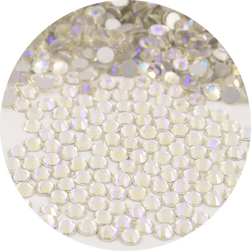 Miniatura 25 de NCB 288 diamantes de imitación de cristal redondos para arte de uñas, con parte trasera plana, para hacer accesorios de bricolaje, zapatos, ropa