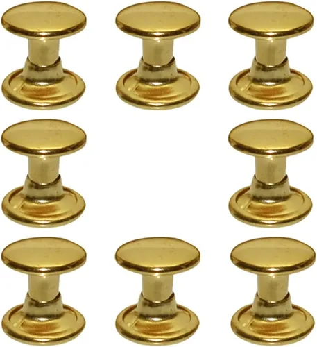 Miniatura 13 de 300 juegos de remaches de cuero, remaches de doble tapa, tubulares, metálicos, para reparaciones y decoración, accesorios para manualidades de Negro