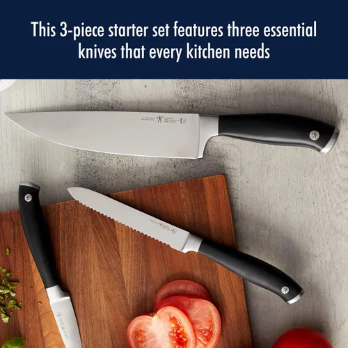 Miniatura 2 de HENCKELS Forged Elite Razor-Sharp - Juego de cuchillos de cocina de 3 piezas, cuchillo de chef, cuchillo de pelar, cuchillo de pan, ingeniería
