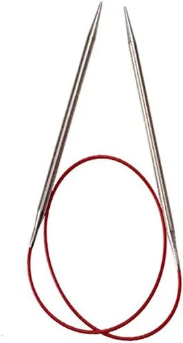 Miniatura 9 de ChiaoGoo - Aguja para tejer circular de acero inoxidable (102 cm), color rojo