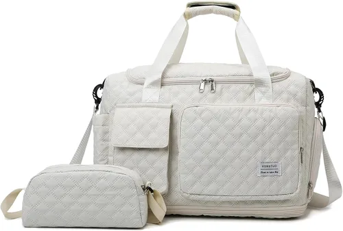 Miniatura 13 de Pequeña bolsa de gimnasio para mujer, bolsa de viaje con compartimento para zapatos