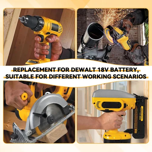 Miniatura 7 de Paquete de 2 baterías de repuesto DC9096 de 4.8 Ah 18 V para DeWalt compatible con baterías Dewalt de 18 V DC9098 DE9098 DE9098 DW9096 DW9095