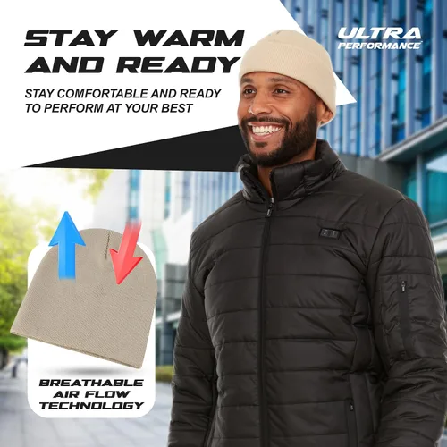 Miniatura 3 de Ultra Performance Paquete de 3 gorros de invierno para hombres y mujeres, gorros de calavera para hombre y mujer