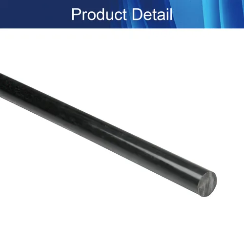 Miniatura 4 de Aicosineg Varilla redonda de plástico Polioximetileno Stick para la industria mecánica POM sólido duro negro 1/3 x 39-3/8 pulgadas (D x L) 1 unidad