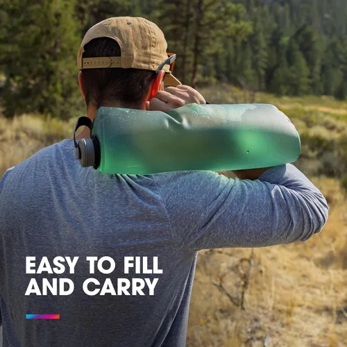 Miniatura 3 de Bolsa de almacenamiento de agua plegable para acampar (2L, 3L, 4L, 6L, 10L) - Sin BPA y PVC, bolsa de reservorio de hidratación, a prueba de fugas