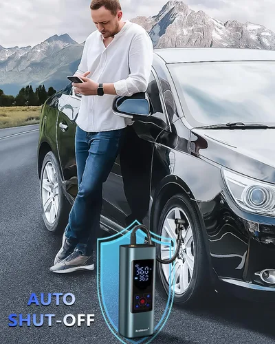 Miniatura 3 de Compresor de aire portátil para inflador de neumáticos: bomba de aire inalámbrica para neumáticos de automóvil 150PSI - Bomba de neumáticos