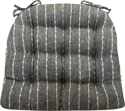 Miniatura 15 de Barnett Home Decor Cojines para silla de comedor Brisbane plateado gris con lazos - Tamaño mediano 16.5 x 18 Almohadilla para silla - Relleno