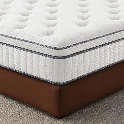 Miniatura 11 de mikibama Colchón individual, colchón híbrido de tamaño individual de 10 pulgadas en una caja para cama individual con espuma viscoelástica