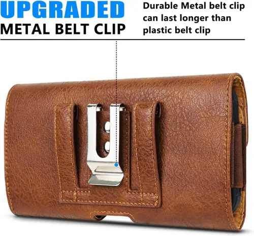 Miniatura 3 de Funda de cuero para teléfono con tapa magnética abatible para iPhone 17/16/15/14 Pro Max, funda para Samsung Galaxy s25 Ultra S24+/S23+/S22+