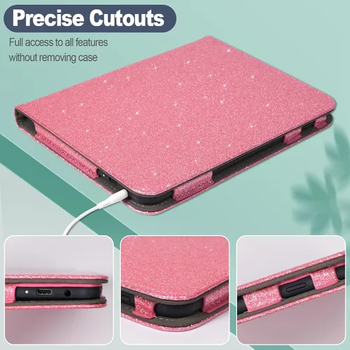 Miniatura 7 de Caweet Funda para Nook GlowLight 4 Plus de 7.8 pulgadas versión 2023, funda protectora plegable de piel sintética de alta calidad con ranura
