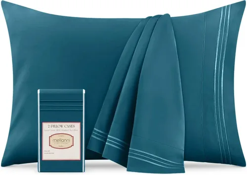 Miniatura 33 de Mellanni Fundas de almohada – Fundas de almohada lujosas, extrasuaves, refrescantes – 2 fundas de almohada de la colección Iconic – Cierre de sobre