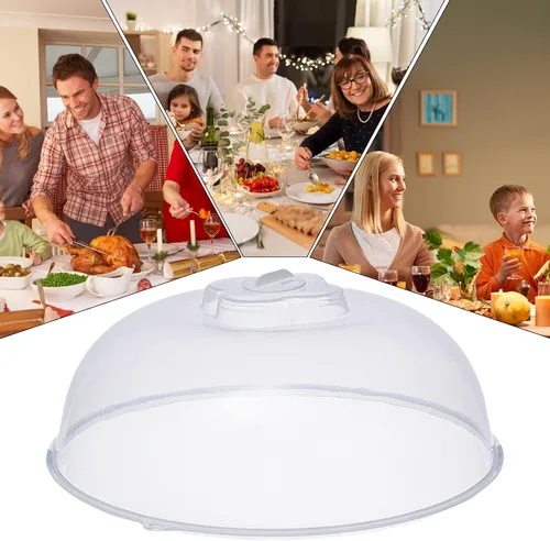 Miniatura 4 de Cubierta de salpicaduras de microondas para alimentos – Cubierta grande para alimentos para microondas – Cubierta protectora de placa a prueba