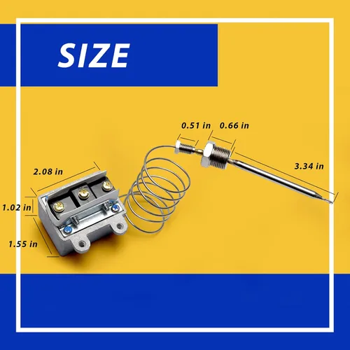 Miniatura 5 de Interruptor de termostato de límite alto 1177 para freidora 3/8 "Mpt Stuff Box, LCCM2003000 Hi Limit Safety Cut Out Termostato compatible