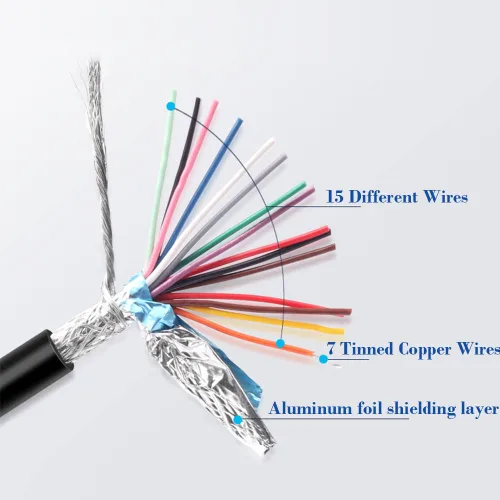 Miniatura 2 de Cable de extensión serie DB15 RS232 de 10 pies 28AWG DB15 de 15 pines, hembra a hembra, conector chapado en oro de 15 pines recto a través del cable