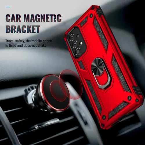Miniatura 6 de Funda compatible con Xiaomi Poco X3 GT, compatible con Redmi Note 10 Pro (China), funda para teléfono 5G con soporte de anillo 2 en 1, color rojo