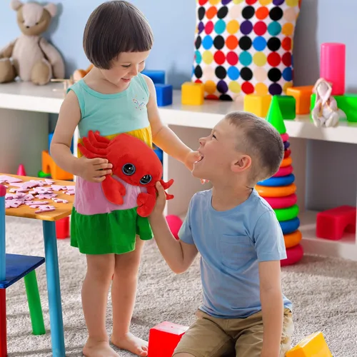 Miniatura 6 de Puzzled Peluche de cangrejo rojo de ojo grande, 6 pulgadas