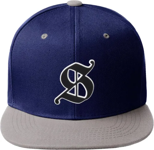 Miniatura 662 de Daxton Gorra clásica con visera de billete plano con letras del alfabeto inglés antiguo de la A a la Z