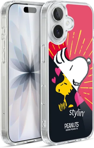 Miniatura 348 de Head Case Designs Funda de gel con licencia oficial de Peanuts Snoopy & Woodstock Halfs and Laughs [protección de grado militar] compatible
