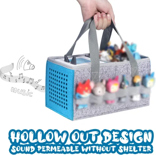 Miniatura 2 de Estuche de transporte GISEO para juego de iniciación de Tonies y bolsa de almacenamiento para estatuilla de Tonies, bolsa plegable de juguete Azul