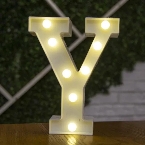 Miniatura 37 de anso Letras LED del alfabeto con números iluminados, letras de plástico blanco, decoración de pie de la A a la Z 0 ~ 9 (rosa corazón)