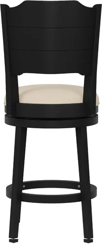 Miniatura 12 de Hillsdale Clarion - Taburete de Altura Giratoria de Madera para Barra, Negro